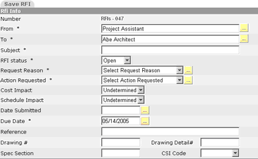 RFI Entry